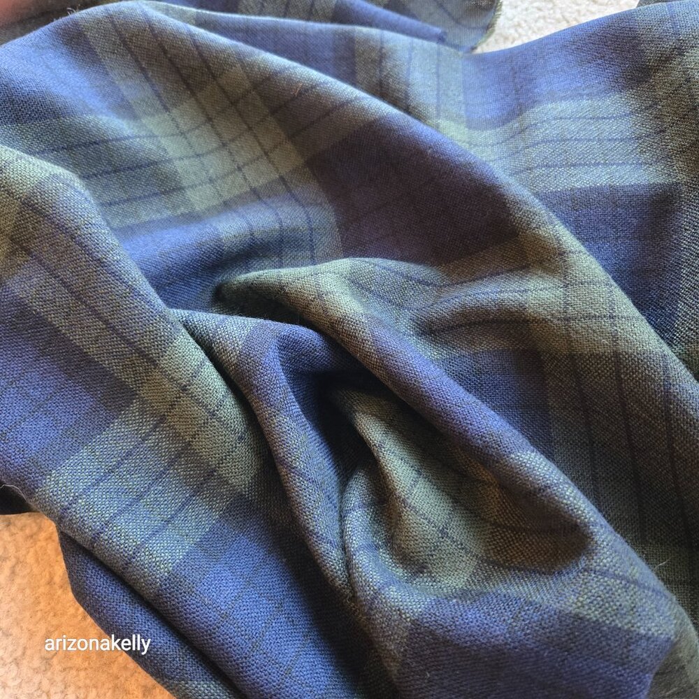 Drake's Merino Wool Blackwatch Plaid Woven Scarf - Picture 12 of 12